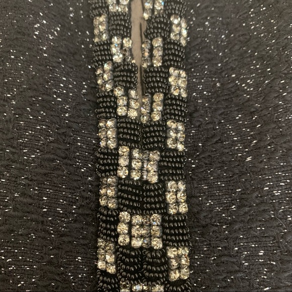 Alice + Olivia Rhinestone Bead Embellished Tweed Evening Party Blazer Jacket - Picture 8 of 12